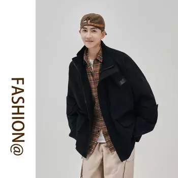 Куртки для мужчин на весну и осень, новые американские модные брендовые свободные куртки, универсальная рабочая одежда, повседневные топы, элегантная мужская одежда, большие размеры M