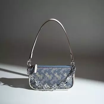 Jacob Bang Genuine Leather Presbyopia Underarm Bag Women 2025 New High-Grade Light Luxury Niche Commuter Chain Mobile Phone Bag Carriage Blue