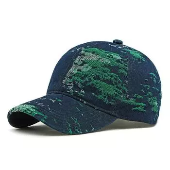 Jacquard Print Cap Women s Spring Summer Sunshade Sunscreen Cap Men Vintage Baseball Cap зелёный