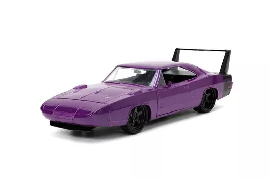 Jada 1969 Charger Daytona Фиолетовый Металлик Черный Хвост Полоса Big Time Muscle Series Литая модель автомобиля 34036 1/24 фиолетовый