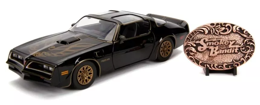 JADA 1977 Pontiac Firebird Am с репликой пряжки 1/24 Trans 7000 чёрный