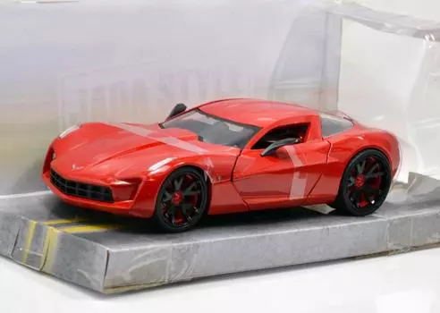 Jada BIGTIME MUSCLE CORVETTE STINGRAY Jada Toys Big Time Muscle Corvette Stingray Chevrolet Red 2013 96730 124 2009 CONCEPT 124 2009 Concept красный