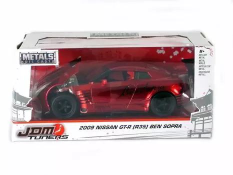 Jada Scale Car 99215 JDM Tuners 2009 Nissan R35 Ben Sopra Red 1/24 - GT-R -