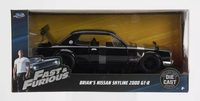 JADA TOYS 99686 Scale Fast Furious Movie Brian Nissan GTR Fast Furious Nissan Skyline 2000 [1/24 & / & - Brian s GT-R] [Item] чёрный