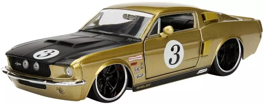 Jada Toys BIGTIME MUSCLE 1967 Shelby Finished Product 1/24 GT500#3 Gold/Black