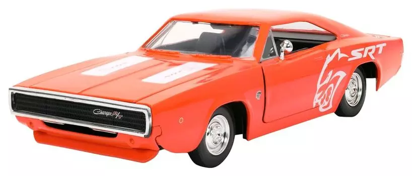 Jada Toys BIGTIME MUSCLE 1968 Dodge Charger Готовый продукт 1/24 Оранжевый/Графика