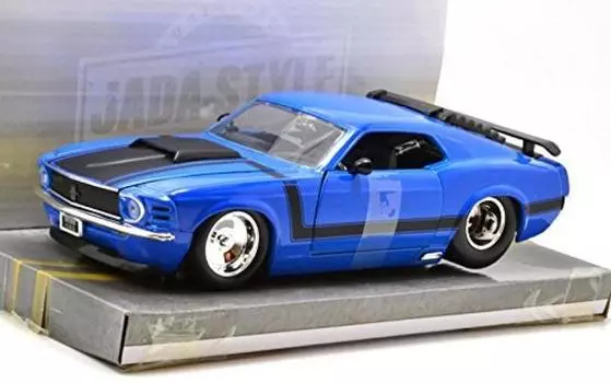 JADA TOYS BIGTIME MUSCLE FORD MUSTANG BOSS JADA TOYS Scale Big Time Muscle Ford Mustang Boss 124SCALE 1970 429 (СИНИЙ) 124 1970 429 (синий) [Элемент]