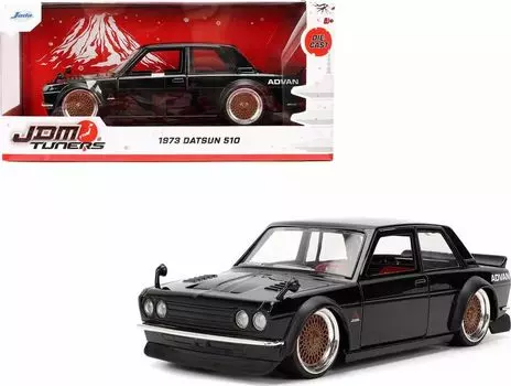 JADA TOYS Datsun 510 1973 Advan Custom Black JDM Tuners 35954 1/24 [Товар] чёрный