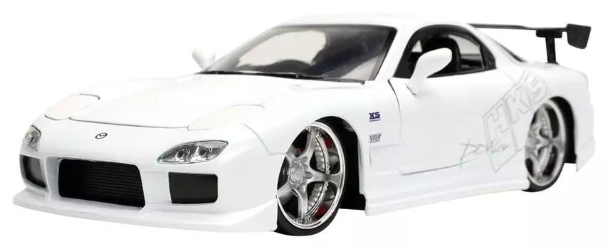 Jada Toys Fast and Furious Series 1993 Mazda Logo Готовый продукт JADA32607 1/24 F&F RX-7 Белый/HKS