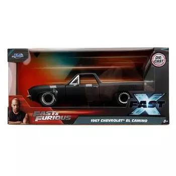 JADA TOYS Fast Furious 10 Chevrolet El Camino 1967 Black F10 Chevy El Camino 34413 1/24 & F&F [Товар] чёрный