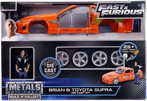 Jada Toys Fast Furious Brian Supra Scale Build Collect Fast Furious Supra Brian Figure Assembly KIT & & 124 n & O Connor [Предмет]