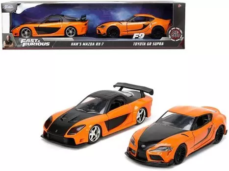 JADA TOYS Fast Furious Han Mazda Toyota GR Supra Set of 2 Twin Pack Mazda RX7 Toyota Supra 32910 Orange 1/32 & RX-7 & F&F Han s & Han s [Item] оранжевый