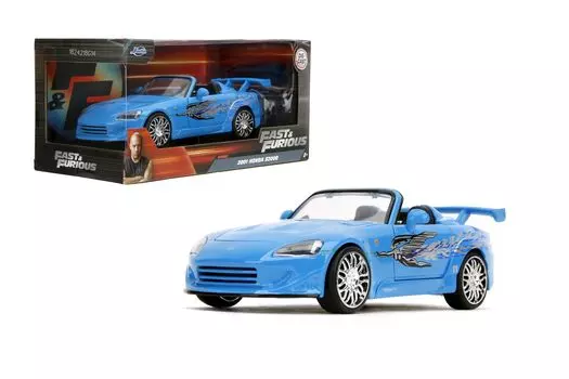 Jada Toys Fast Furious Honda S2000 Blue Diecast Модель Подробная Аутентичная Фильм Коллекционная Игрушка На Все Времена Синий - & 124 (Дизайн Мии) - Автомобиль, Экстерьер, синий