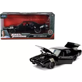 JADA TOYS Fast Furious PLYMOUTH GTX 1972 Black Dom PLYMOUTH GTX FF8 Мини-машина 98292 1/24 и Дом [Предмет] чёрный