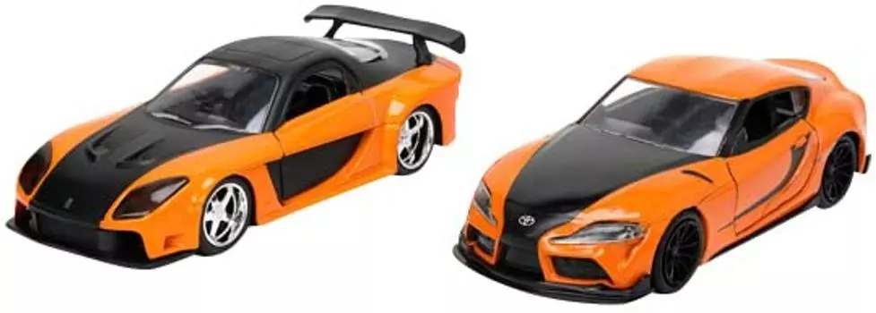 Jada Toys Fast Furious Series Han Mazda Supra Набор из 2 готовых изделий и 1/32 RX7/Toyota (Оранжевый/черный)