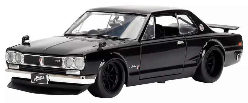 Jada Toys Fast Furious Series Nissan Skyline 2000 Black Completed Product & 1/24 F&F GT-R (Брайан)