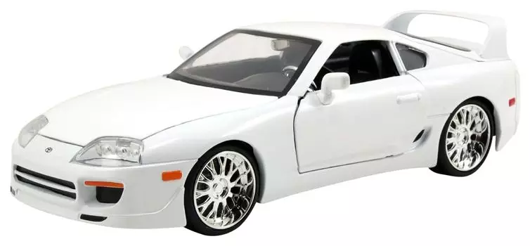 Jada Toys Fast Furious Series Toyota Supra White Завершенный продукт JADA97375 и 1/24 F&F7 (Брайан)