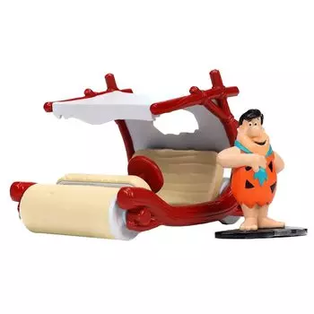 Jada Toys ФЛИНТСТОУНЫ ФИЛИНТМОБИЛЬ ФЛИНТСТОУН Мини-машина Флинстоун 132 с ФРЕДОМ