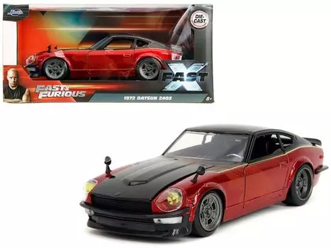 JADA TOYS Форсаж Datsun 240Z 1972 X Мини-автомобиль 34916 1/24 Красный/Черный F&F [Товар] чёрный