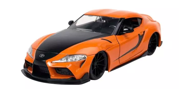 Jada Toys Форсаж Серия 2020 Toyota Supra Завершенный продукт 1/24 F&F (9) Оранжевый/черный (Хан)