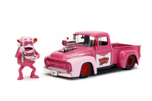 Jada Toys Franken Berry 1956 Ford литой автомобиль Franken Berry фигурка игрушки для детей и взрослых 124 F-100 и 2.75 розовый
