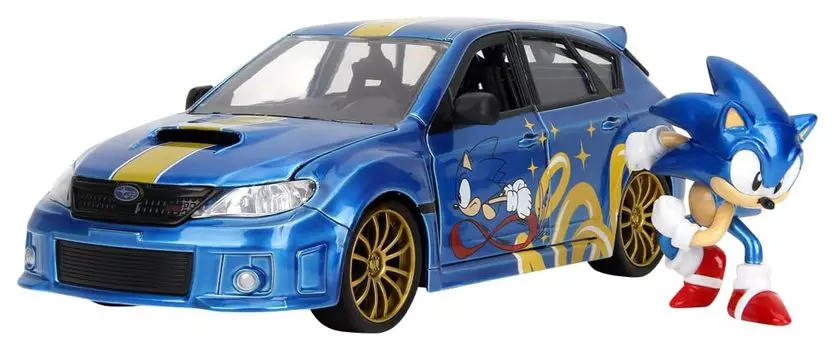 Jada Toys HOLLYWOOD RIDES Series 2012 Subaru Impreza WRX STI Sonic the Hedgehog фигурка полный продукт JADA35871 1/24