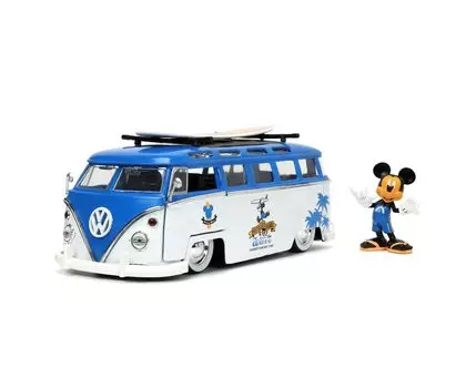 JADA TOYS JADA TOYS Volkswagen Bus 1962 Фигурка Микки Мауса Серфинг 33179 1/24 [Товар]