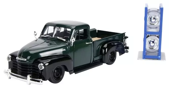 Jada Toys JUST TRACKS Series 1953 Chevy Pickup Dark Finished Product 1/24 Green/Black