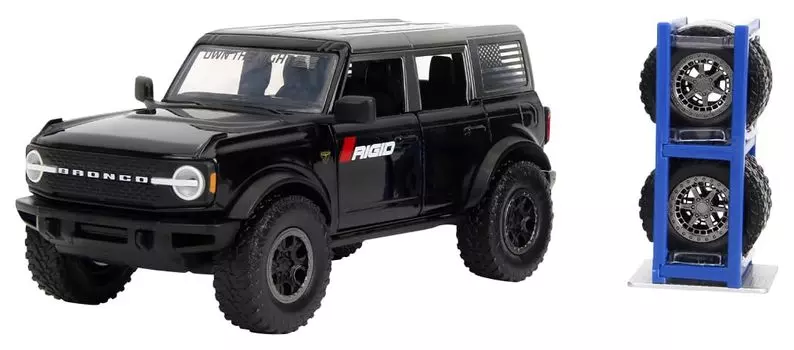 Jada Toys JUST TRACKS Series 2012 Ford Bronco Finished Product 1/24 Black/Logo