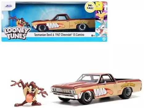 JADA TOYS Looney Tunes Chevrolet El Camino 1967 Tasmanian Devil фигурка включена Looney Tunes Tasmanian Devil 35130 1/24 [Товар]