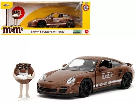 JADA TOYS M Brown Figure Porsche 911 Turbo Hollywood Ride M Brown Mini Car 1/24 & M s & & M s [Товар] коричневый