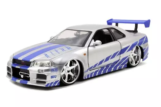 Jada Toys мини-машина NISSAN SKYLINE 1/24 FAST&FURIOUS BRIAN S GT-R (Р34) [элемент]