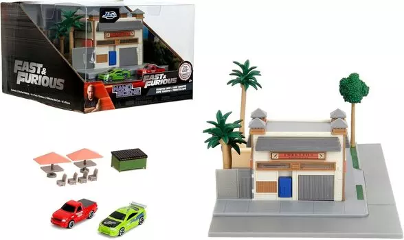 JADA TOYS Nano Fast Furious Toretto Market Cafe Diorama Ford Mitsubishi Eclipse Fast Furious Mini Car 34914 & & F-150 / & [Item]