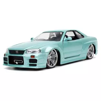 Jada Toys Nissan Skyline R34 124 F&F Brian s G-TR S.BL