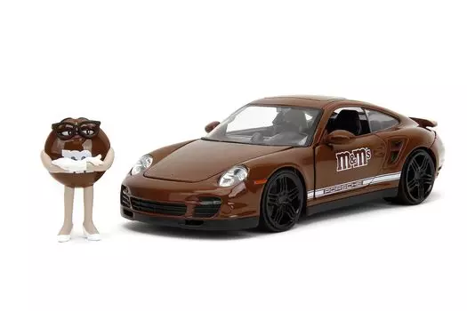Jada Toys Porsche 911 Turbo литой автомобиль коричневый фигурка игрушки для детей и взрослых M&M s 124 и 2.75 коричневый