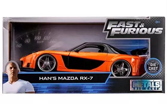 Jada TOYS SCALE FAST И MAZDA Jada TOYS масштаб и MAZDA 124 THE FURIOUS HAN S RX-7 124 Fast Furious HAN S RX-7