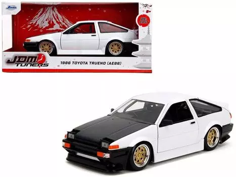 JADA TOYS Toyota Trueno AE86 Hachiroku White Trueno AE86 JDM Tuners Mini Car 35956 1/24 [Товар] белый