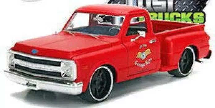 JADATOYS 1969 Chevrolet C10 Stepside Chevy Stepside 1/24 красный