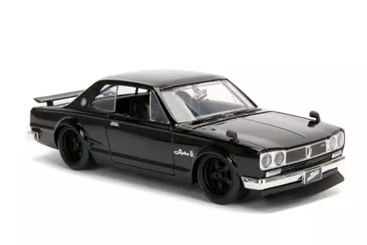 JADATOYS Fast Furious литой автомобиль NISSAN SKYLINE 2000 Mini Car черный 1:24 и GT-R БРАЙАНА чёрный