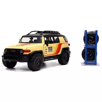 JADATOYS Scale JUST TRUCKS WHEELS Toyota FJ Cruiser Toyota FJ Cruiser Мини-автомобиль 1/24 с багажником и [Предмет]