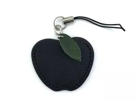 JAJABOON Guitar Pick Case Portable Strap Pick Included Apple Leather [Black]