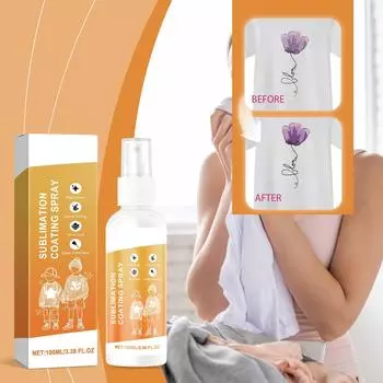 JAKEHOE Сублимационный спрей для хлопчатобумажных рубашек, быстросохнущий, стабильный, усиливающий блеск и износостойкий спрей для покрытия One Size оранжевый