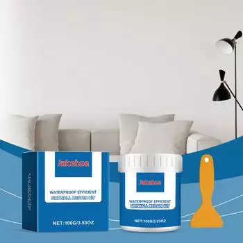 JAKEHOE Wall Mending Agent Hole Patch Kit Набор для ремонта гипсокартона со скребком Быстросохнущая простая ремонтная паста Spackle Mending Agent для 100g