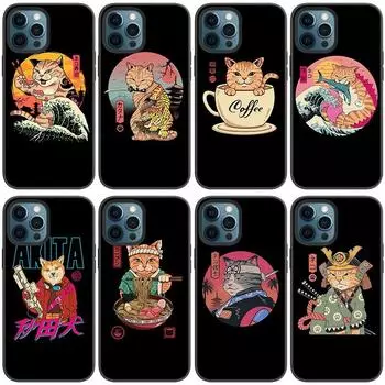 Чехол JAMULAR Neko Ramen Japan Cat Anime для Apple iPhone 14 13 12 Mini 11 Pro Max 7 8 XR X XS 7 8 Plus SE 2020 2022 iPhone 14