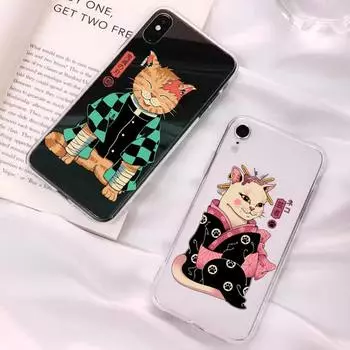 Чехол для телефона JAMULAR Neko Ramen Japan Cat Anime для iPhone 11 12 13 mini pro XS MAX 8 7 6 6S Plus X 5S SE 2020 XR, прозрачный чехол iphone 12mini