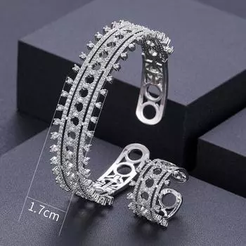 Janekelly2 шт. свадебные циркониевые полные комплекты ювелирных изделий для женской вечеринки, роскошные свадебные комплекты ювелирных изделий из кристаллов CZ в Дубае, Нигерия