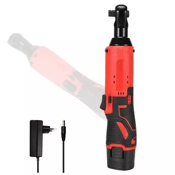 JANGKLIFE 3/8-дюймовый беспроводной электрический гаечный ключ 65 Нм прямоугольные гаечные ключи с храповым механизмом аккумуляторный набор инструментов для ремонта автомобиля угловой гаечный ключ красный