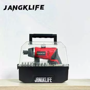 JANGKLIFE Точная работа Мощная электрическая отвертка Промышленный класс Долговечность Минимальная электрическая дрель Домашний офис DIY Инструменты красный