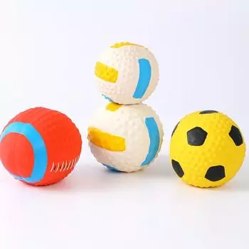 Japan and South Korea popular high-elastic cotton filled high-quality latex pet toys, football football sounding latex toys Rugby 11cm