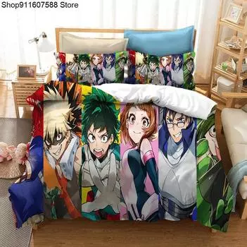 Japan Anime My Hero Academia 3D Printed Bedding Set Duvet Covers Pillowcases Comforter Bedding Set Bedclothes 70x133cm 2pcs